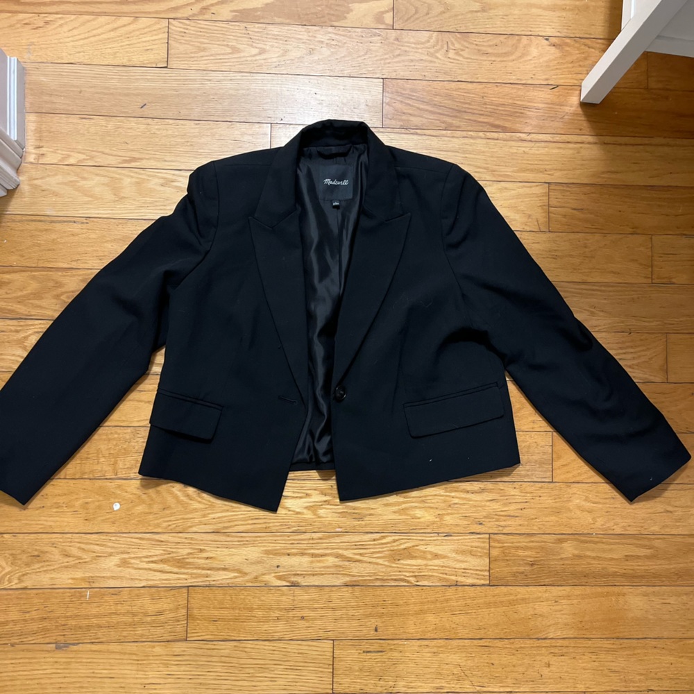 NWOT Madewell cropped blazer size L